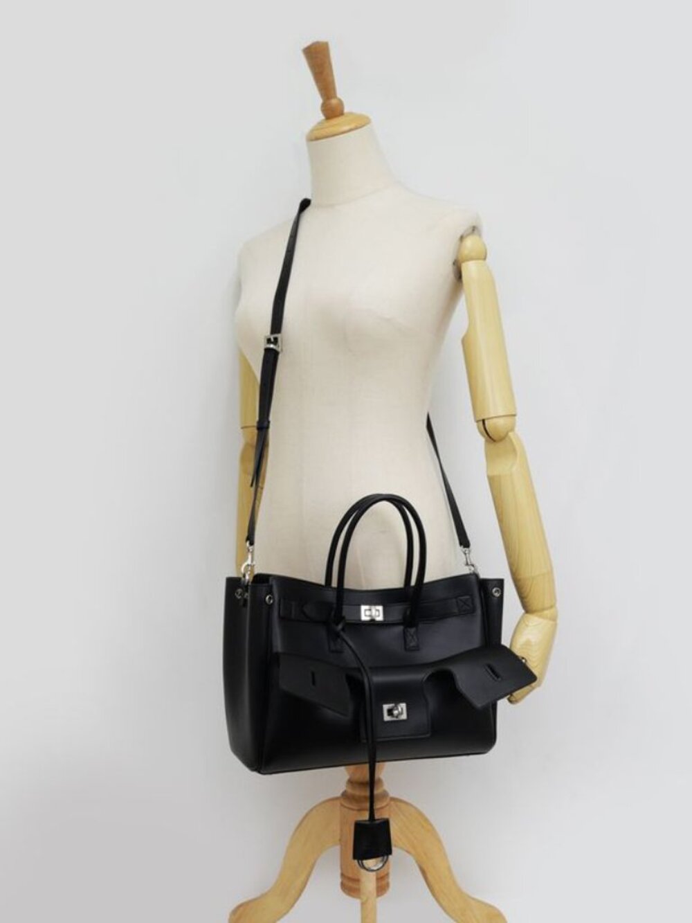 Balenciaga Bel Air Carryall Bag Small Black Hand Shoulder 2-Way - Picture 8 of 10